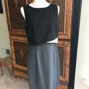 IVANKA TRUMP DRESS: BLACK,GREY,WHITE SIZE: 8